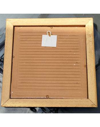 Poésie "Grand-Maman" ou "Grand-Papa" sur carrelage avec cadre en bois clair