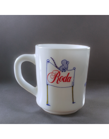 Mug Arcopal avec dessin d'éléphants à bicyclette pour Roda