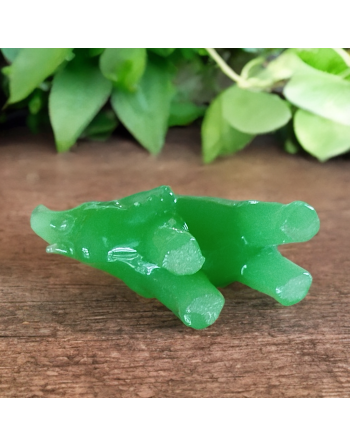 Petit éléphant en jade verte