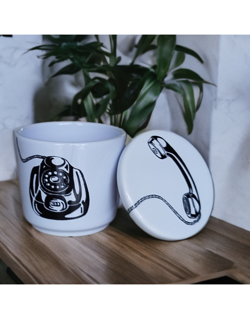 Tasse avec couvercle - Téléphone vintage Tasse avec couvercle - Téléphone vintage