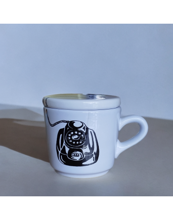 Tasse avec couvercle - Téléphone vintage