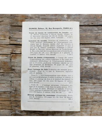 Pour finir un meuble Tome 1, M. Deheurles - éditions Dunod - 1958