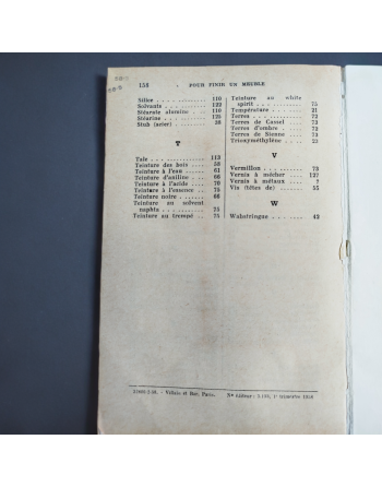 Pour finir un meuble Tome 1, M. Deheurles - éditions Dunod - 1958