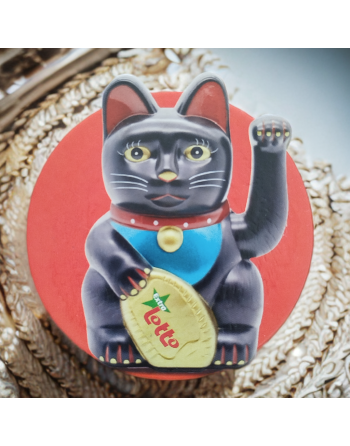 Set de 4 sous-verres Lotto - Maneki Neko - Chat noir