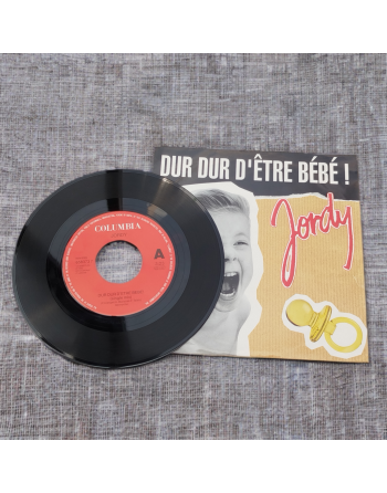 Vinyle 45 tours - Jordy - Dur dur d'être bébé / (Techno remix)