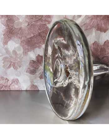 Grand coq en verre soufflé, style Murano