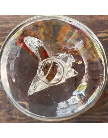 Grand coq en verre soufflé, style Murano