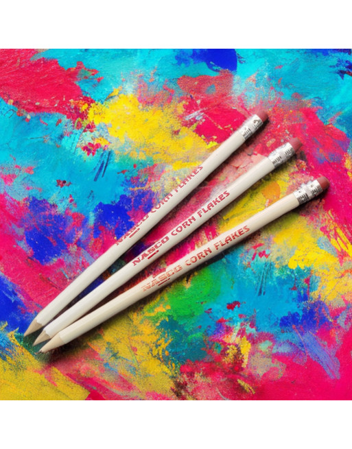 Crayon graphite publicitaire Nasco Corn Flakes avec gomme Crayon graphite publicitaire Nasco Corn Flakes avec gomme