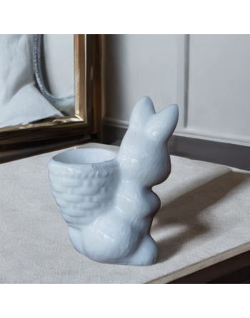 Coquetier lapin blanc en céramique