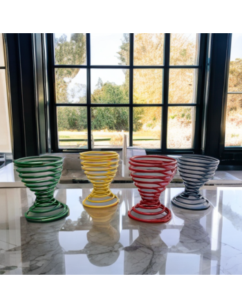 Set de 4 coquetiers en métal ressort – couleurs pop