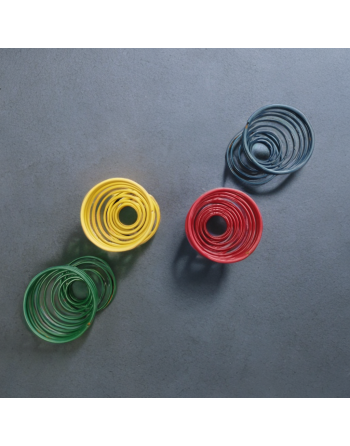 Set de 4 coquetiers en métal ressort – couleurs pop