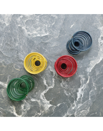 Set de 4 coquetiers en métal ressort – couleurs pop