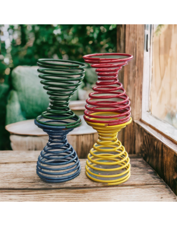 Set de 4 coquetiers en métal ressort – couleurs pop