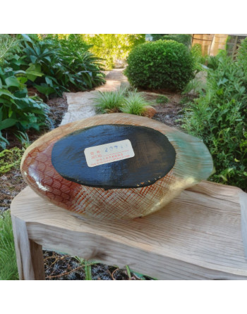Vide-poches en bois peint en forme de canard colvert