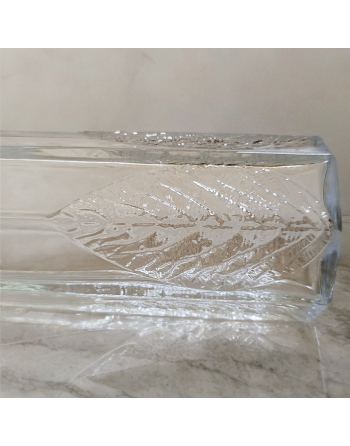 Vase Nuutajärvi, décor feuilles de bouleau - Finlande, années 70