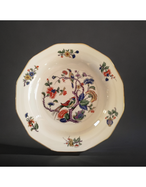 Grande assiette décorative en porcelaine de Baudour - motif Phoenix - Cerabel Belgique