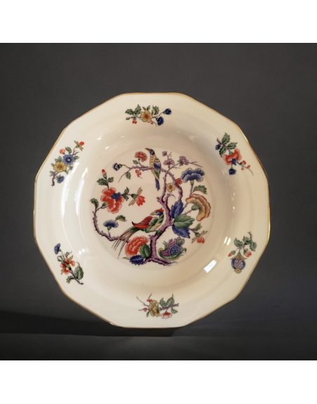 Grande assiette décorative en porcelaine de Baudour - motif Phoenix - Cerabel Belgique