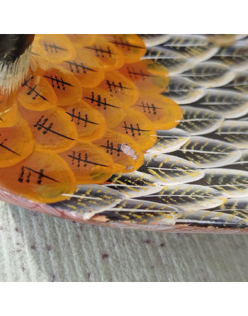 Vide-poches en bois peint en forme de canard colvert