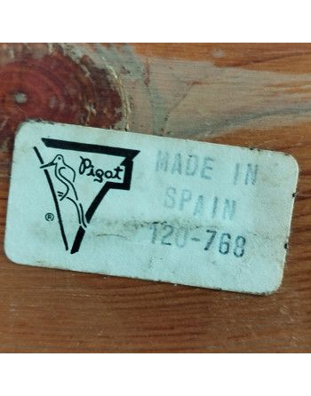 Serviteur de table en bois et verre fumé - Set huile, vinaigre, poivre et sel - Espagne - Années 60-70