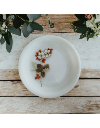 Assiette à dessert Arcopal - Collection Aubépine ou Avila