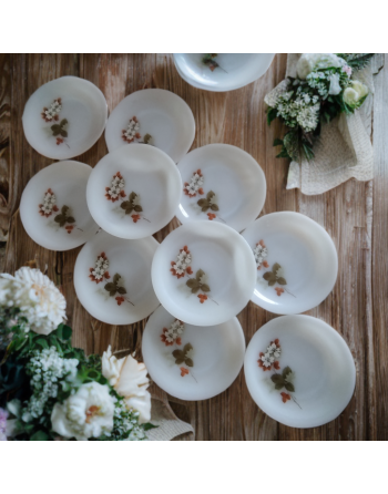 Assiette à dessert Arcopal - Collection Aubépine ou Avila