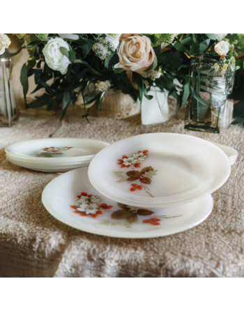 Assiette à dessert Arcopal - Collection Aubépine ou Avila