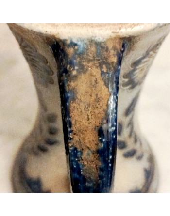 Pichet en grès de La Roche, signé Jos Kalb - Décor de fleurs et feuilles - Années 40