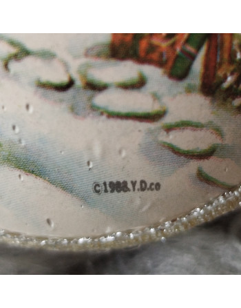 6 boules de Noël - Scènes hivernales anciennes – Woolworth 1988 (y.d.co)