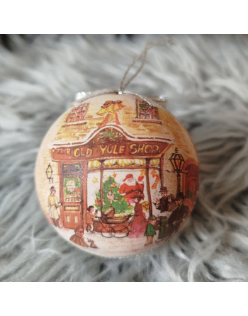 6 boules de Noël - Scènes hivernales anciennes – Woolworth 1988 (y.d.co)