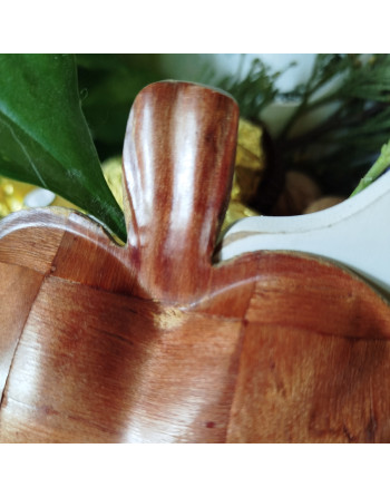 Vide-poches en bambou en forme de feuille