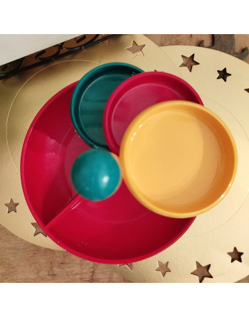 Plat serviteur Party Vario-set – Emsa x Alessi – Années 70 (Memphis Milano)