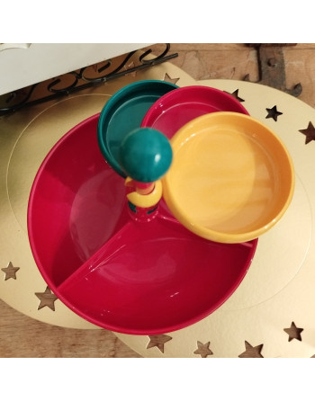 Plat serviteur Party Vario-set – Emsa x Alessi – Années 70 (Memphis Milano)