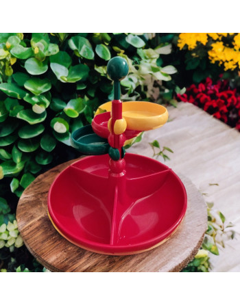 Plat serviteur Party Vario-set – Emsa x Alessi – Années 70 (Memphis Milano)