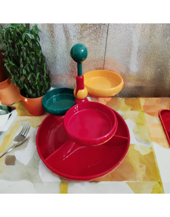 Plat serviteur Party Vario-set – Emsa x Alessi – Années 70 (Memphis Milano)